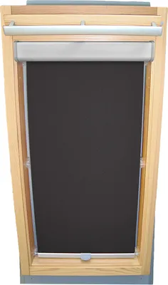 Produktbild von Rollo für VELUX Dachfenster Sichtschutz mit BLENDE und Haltekrallen GGL/GPL/GHL/GGU/GPU - C06 - dunkelgrau