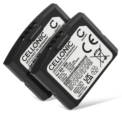 Image de CELLONIC 2x Batterie pour Casque micro Compatible avec Sennheiser RI 840 (Set 840 TV), RR 4200, RI 830 (Set 830 TV), BA 300 - (150mAh, 3.7V)