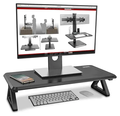 Produktbild von Duronic DM06-1 Bildschirmerhöhung / Monitorständer / Bildschirmständer / Notebookständer / TV Ständer | Höhe 15cm | Oberfläche 62 x 30cm | 10kg Kapazität