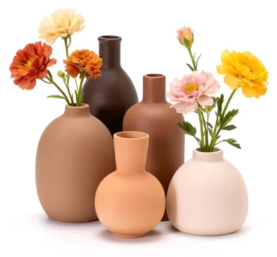 Productafbeelding van Set van 5 decoratieve keramische vazen voor thuisgebruik
