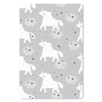 Produktbild von MuchoWow® Mauspad Mousepad Mädchen - Einhorn - Muster 40x60 cm - Mousepads - Maus Mat - Pad - Mausunterlage - Schreibtisch Accesoire