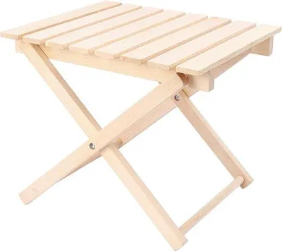 Produktbild von Famanu Klapptisch aus Holz 50 x 42 x 42 cm - Mini-Tisch für Outdoor und Balkon
