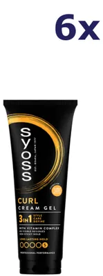 Produktbild von 6x Syoss Styling Curl Cream Gel 250 ml