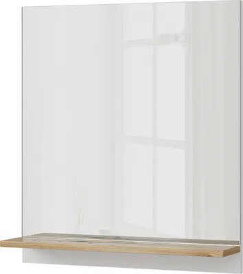 Obrázek produktu pro Vicco Koupelnová zrcadlová skříňka Marelle, 60 x 67 cm s policí, Bílá/Řemeslný dub