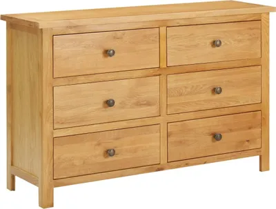 Obrázek produktu pro Komoda se zásuvkami 105 x 33,5 x 73 cm masivní dubové dřevo