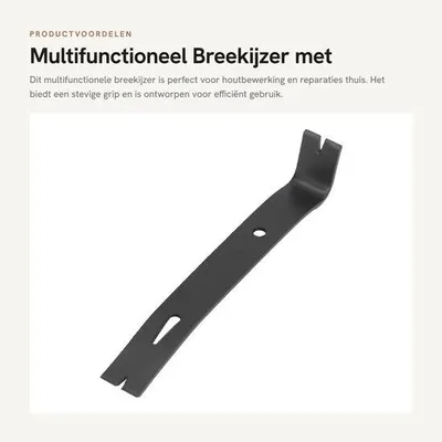 Produktbild von Brecheisen Schwarz mit Nageltrekker - Vielseitiges Handwerkzeug für Heimwerker