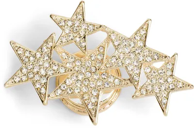 Produktbild von styleBREAKER Magnet Schmuck Anhänger mit versetzt angeordneten Strass besetzten Sternen für Schals, Tücher oder Ponchos, Brosche, Damen 05050061