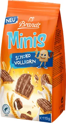 Produktbild von Brandt Minis Schoko Vollkorn Zwieback mit Vollmilchschokolade 115g