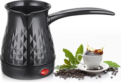 Produktbild von Kaffeezubereitung für Camping - Türkischer Kaffeebecher 500 ml - Mocha-Design - Stilvoll schwarz