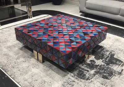 Zdjęcie produktu dla stolik kawowy Casa Padrino kolor złoty 100 cm - Kwadratowy stolik do salonu