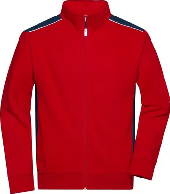 Produktbild von Sweat-Jacke mit Stehkragen und Kontrasteinsätzen red/navy, Gr. 4XL