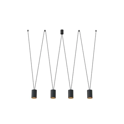 Zdjęcie produktu dla Żyrandol MORE TONE czarny 4xGU10x10W metal wym:122x160x9cm IP20 Nowodvorski Lighting