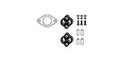 Produktbild von HJS 82 42 4150 Montagesatz Auspuffanlage Abgasanlage für NISSAN MICRA I (K10)