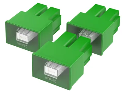 Productafbeelding van AUPROTEC PAL AS blokkeerbeveiliging, female, OTO AS, Japan, 20A - 60A. Selectie: 40A Ampère, groen, 3 stuks