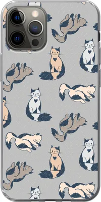 Produktbild von MuchoWow® Handyhülle Schutzhülle Hülle für Telefoonhoesje iPhone 12 Pro Muster - Katze - Herz - Jungen - Mädchen - Kinder - Kind Silikon Softcase Handy Hülle - Abdeckung