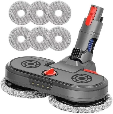 Obrázek produktu pro Sada elektrických kartáčů pro bezdrátové vysavače, dvojitá hlavice pro suché i mokré čištění, pro modely Dyson V15/V7/V8/V10/V11 (X002)
