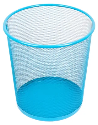 Productafbeelding van Leviatan Prullenbak van draad | Metalen prullenbak | Kantoorbenodigdheden | Afvalbak | Papierbak 266x218x280mm 12L Blauw