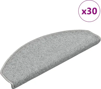 Obrázek produktu pro Schodové rohože 30 ks 65 x 24 x 4 cm světle šedé, půlkulaté, velké