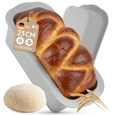 Rechteckige Silikon-Brotform 23 cm, 1400 ml, antihaft, flexibel, BPA-frei