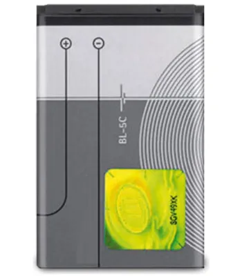 Obrázek produktu pro Nokia BL-5C, baterie, lithium-iontová (Li-ion), 1020 mAh, Nokia 1100 Nokia 1101 Nokia 1110 Nokia 1110i Nokia 1112 Nokia 1110i Nokia 1112 Nokia 1200 Nokia 1208 Nokia 1209 Nokia...