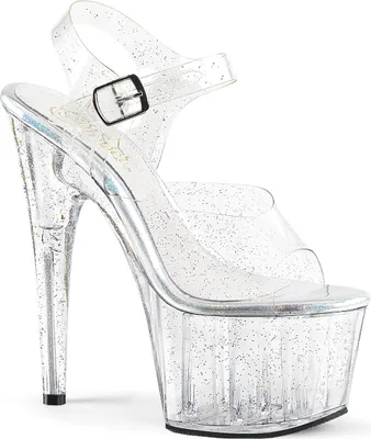 Produktbild von ADORE-708MMG Damen Sandale von Pleaser, Transparent EU 40, US 10