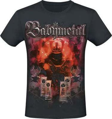 Produktbild von Babymetal T-Shirt Herren Red Demon Flags schwarz L