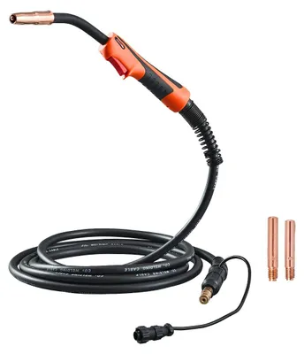 Produktbild von VEVOR 250Amp MIG-Schweißpistole mit 15FT Kabel, kompatibel mit Millermatic 200, 210, 212, 250, 250X, 251, 252 Schweißgeräten, geeignet für 0,030", 0,035" und 0,045" Schweißdrähte, 0.035inch/0.045inch