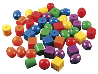 Produktbild von EDUPLAY 120-145 Mega Fädelperlen, bunt (48er Pack)