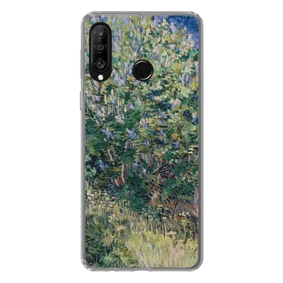 Produktbild von MuchoWow® Handyhülle Schutzhülle Hülle für Huawei P30 Lite Fliederbusch - Vincent van Gogh Silikon Softcase Handy Hülle - Handyhülle