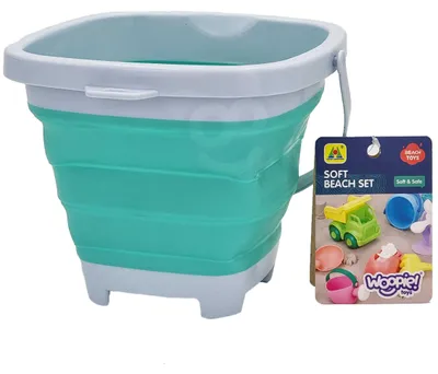 Obrázek produktu pro WOOPIE Kbelík Skládací Čtvercový Modrý