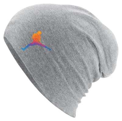 Produktbild von Huuraa Beanie Kickboxen bunte Silhouette Heather Grey One Size Baumwolle und Elasthan Mütze Geschenkidee