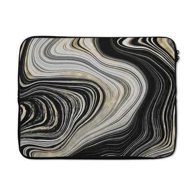 Produktbild von MuchoWow® Laptop Hülle 15 Zoll Achatstein - Marmor - Gold - Edelsteine Laptoptasche - Laptoptasche - Sleeve - Rundum-Schutz