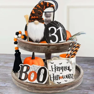 Produktbild von Halloween Tiered Tray Halloween Gnome Dekor Küche Dinge und Dekor Dekorationen