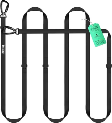 Produktbild von Famanu Handsfree Hundenriem 3 Meter - Verstellbare Doppelleine für 2 Hunde mit Aluminiumkarabinerhaken