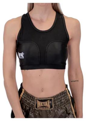 Produktbild von Damen Brustschutz Sport-BH mit Herausnehmbaren Cups - Schwarz