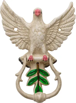 Produktbild von Türklopfer Taube Figur Skulptur Eisen Antik-Stil 22cm
