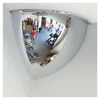Produktbild von Panoramaspiegel, Blickwinkel 90 Grad, max. Beobachterabstand 5 m, Spiegelgröße BxT 420x360 mm