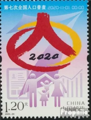 Produktbild von Briefmarken Volksrepublik China 2020 Mi 5246 (kompl.Ausg.) postfrisch Volkszählung