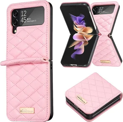 Produktbild von König Design Hülle kompatibel mit Samsung Galaxy Z Flip4 5G Kunststoff Soft Handyhülle - Handy Case Rosa