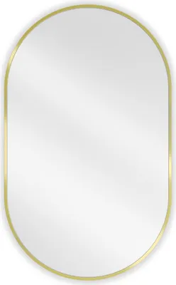 Immagine prodotto di Mexen Loft specchio da bagno ovale 90 x 55 cm, cornice d'oro - 9851-090-055-000-50