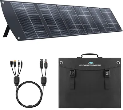 Immagine prodotto di Pannello solare da 200W - Caricabatterie solare pieghevole - Pannello solare portatile - Pannello solare per campeggio