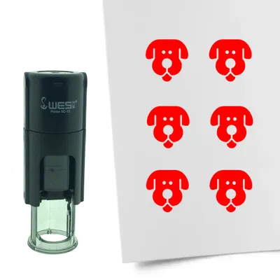 Zdjęcie produktu dla Pieczątka CombiCraft Dog 10mm okrągła - czerwony tusz