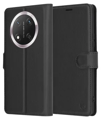 Produktbild von Techsuit Leather Folio PolyurethanHülle für Honor Magic7 Lite / X9c – schwarz