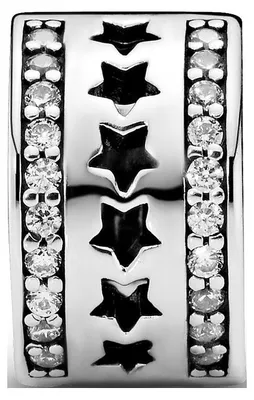 Produktbild von Pandora Charm Damen Moments Sternenreihe Clip Silber Klar 796381CZ