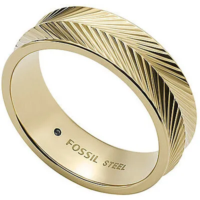 Image de Fossil Bague pour femme Harlow en acier inoxydable, IP Gold