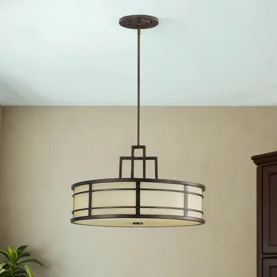 Produktbild von Premium Deckenleuchte SHOJI Creme Ø53cm 3-flmg verstellbar Vintage Lampe blendarm Esszimmer Wohnzimmer