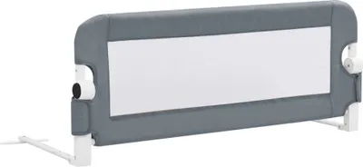 Image de vidaXL Barrière de sécurité pour lit d'enfant Gris 102x42 cm Polyester