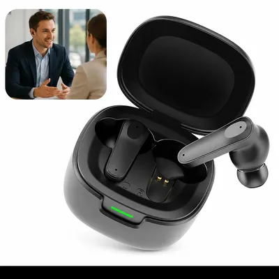 Produktbild von Smart Übersetzungs-Ohrhörer TWS, AI Sprachübersetzer, Bluetooth 5.3, HiFi Stereo, Schutz, für Reisen, Business und Sprachlernen geeignetKabellose