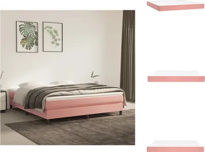 Produktbild von vidaXL Taschenfederkernmatratze Rosa 160x200x20 cm Samt - Matratzen