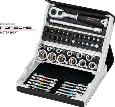 Produktbild von Hazet SmartCase Steckschlüssel Satz 2200SC-2-PD, 1/4 (6,3 mm) Sechskant massiv, 1/4 (6,3 mm) Vierkant hohl, Außen Doppelsechskant-Tractionsprofil, S
